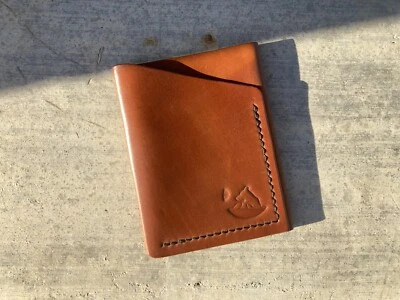 SALE!! “NEWT” WRAP WALLET - Horween Genuine Shell Cordovan In Amaretto - Image 1 of 4