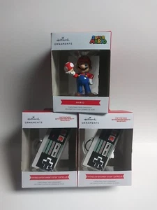 Hallmark Nintendo NES Controller & Mario Cchristmas Ornaments Lot of 3 NEW  - Picture 1 of 9