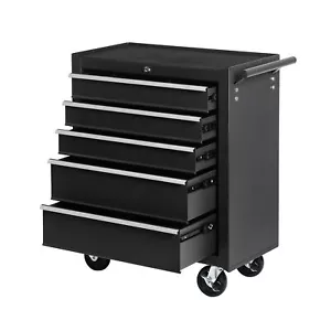 5 Drawer Rolling Tool Cart Tool Storage Cabinet Tool Organizer Box for Warehouse - Picture 1 of 7