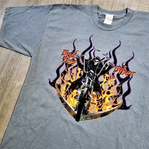 Camiseta de Colección Años 80 90 Bad Ass Motociclista De Colección Punto Único Motocicleta EE. UU. XL - Imagen 1 de 12