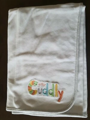 Gymboree Caterpillar C is CUDDLY Manta Bebé Blanco ANIMALES Letra Alfabeto ABC Foto 1 de 4