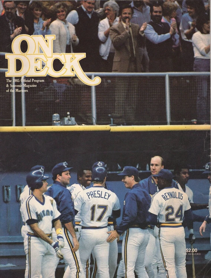 1985 Vintage On Deck Official Seattle Mariners Program Magazine Kingdome - Image 1 of 1