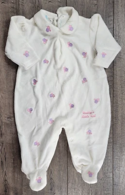 Baby Girl New Koala Baby 3-6 Month Velour Daddy's Little Girl Footed Outfit - Image 1 of 4