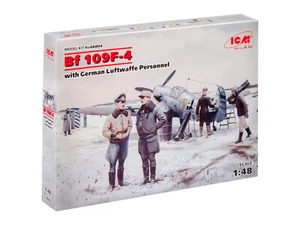 Deutscher Zweiter Weltkrieg Kämpfer Messerschmitt Bf 109F-4 + 5 Figuren # Maßstab 1/48 # ICM 48804 - Bild 1 von 13
