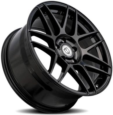 19 英寸 CURVA CONCEPTS CFF300 光面黑色轮毂适用于奥迪 A3 S3 RS3 — 第 1/4 张图片