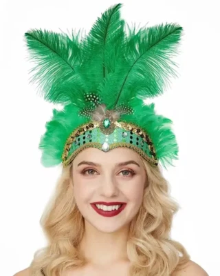 Tocado Pluma Corona Cristal Carnaval Mardi Gras Accesorios Mujer LO ÚLTIMO Foto 1 de 4