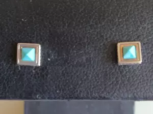 NEW Thomas Sabo Sterling Silver Stud Earrings Turquoise 925 - Picture 1 of 3