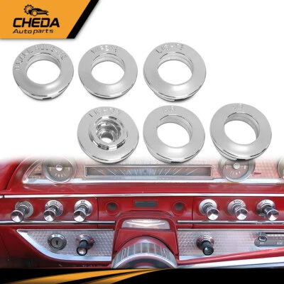 Fit For 1962 Ford Galaxie Switch Bezels Lighter Wipers Lights Air Control Knob - Image 1 of 4