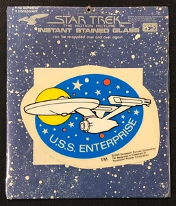 U.S.S. ENTERPRISE Star Trek 1979 film d'epoca vetro colorato istantaneo - Foto 1 di 2