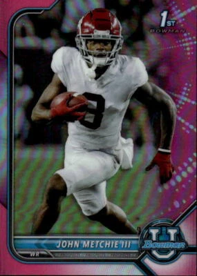 2021-22 Bowman University John Metchie III #47 Chrome Pink Alabama 15F - Image 1 of 2