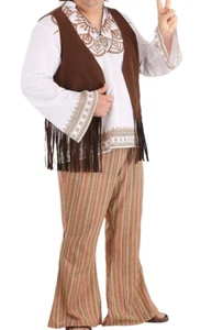Adult Plus Size Woodstock Hippie 1970s Peace Costume SIZE 2X (Used) - Picture 1 of 2