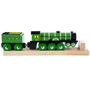 Bigjigs Rail Wooden Heritage Collection Flying Scotsman Train Play Set Railway - Imagen 1 de 4