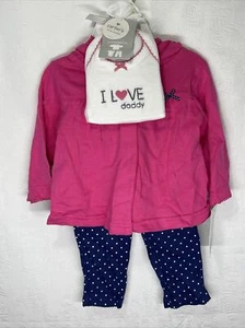 NUOVO Carter's Little Girl's Set di 3 pezzi Layette 3 mesi - Foto 1 di 4