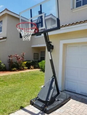 Spalding 54" Portable Basketball System, Adjustable Hoop, Backboard Angled Pole - Image 1 of 4