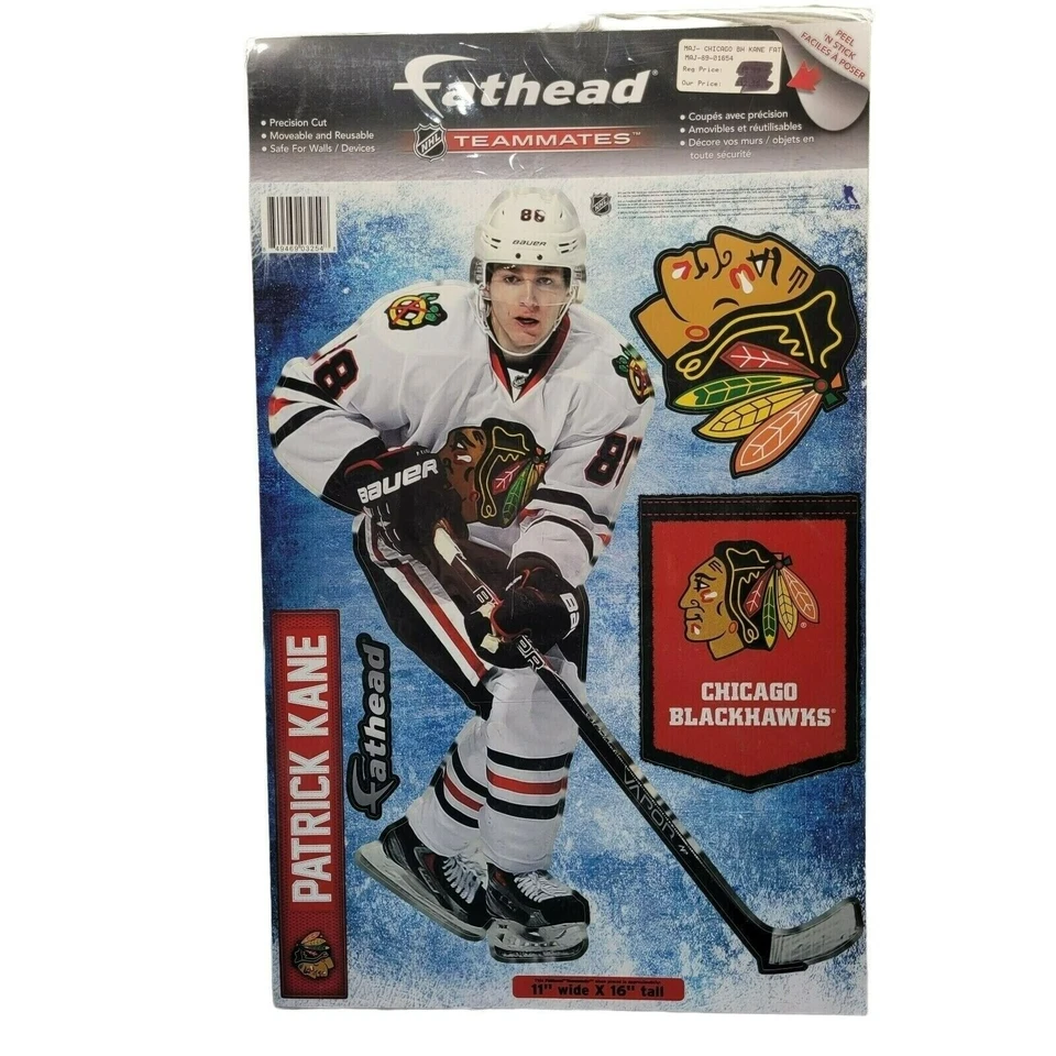 芝加哥黑鹰队 Patrick Kane NHL Fathead 曲棍球队友墙面图形装饰 — 第 1/2 张图片