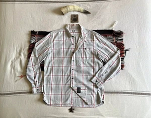 Levi's Check Work Shirt L Tab Collar Triple Stitch Seams 2013 Utility Grey Rare - Picture 1 of 22