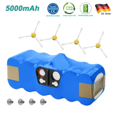 14.4V 5.0Ah Ni-MH Akku &Bürsten Schrau Für IRobot Roomba 500 610 980 880 770 780 - Bild 1 von 4