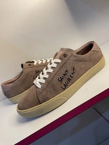 Saint Laurent Pink Suede Court Classic Sneakers Size 39/6US Ships fast - Picture 1 of 23