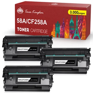 3PK No Chip Fits for HP 58A CF258A Toner LaserJet Pro M404 M404n MFP M428 M428dw - Picture 1 of 7