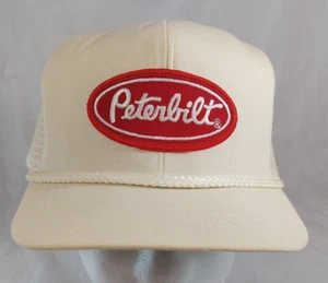 Truckermütze Kappe Aufnäher weiß Peterbilt Trucks Riemen hinten ~ Made in USA - Bild 1 von 9