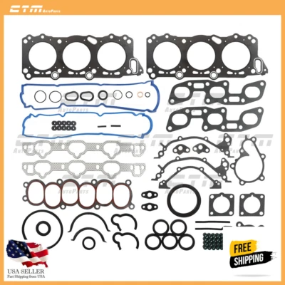 Fits 90-97 Nissan 300ZX Turbo Infiniti J30 3.0L Full Gasket Set VG30DE VG30DETT - Image 1 of 4
