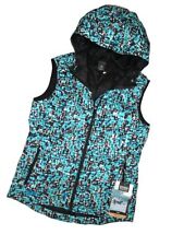 Outdoor Research Aria 650 Down Alpine Lake Hooded Vest Size Small Blue