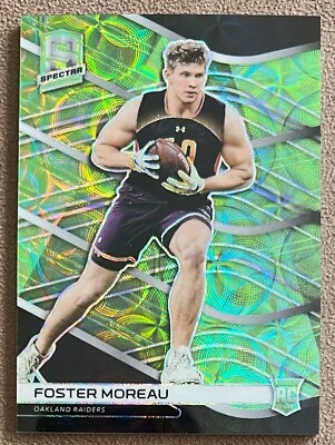 Foster Moreau 2019 Spectra Neon Green Scope #198 /35 Raiders Numbered Parallel - Image 1 of 2