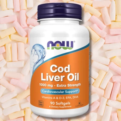 鳕鱼肝油额外强度 1 000 毫克 90 粒软胶囊 — 第 1/4 张图片