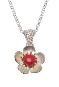 collana girocollo ciondolo fiore artigianato filigrana sardo Sardegna argento - Foto 1 di 4