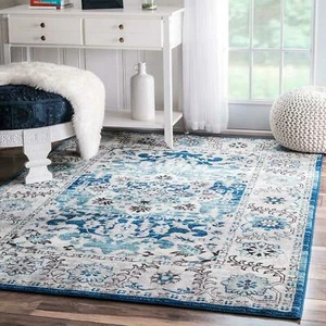 nuLOOM Tameika Area Rug in Aqua Traditional Tribal Design - Picture 1 of 7