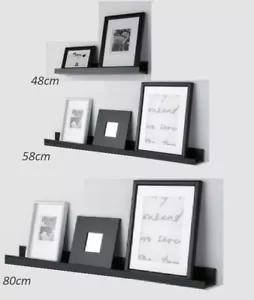 Juego de 2 Estantes de Pared Flotantes Imagen Ledge Exhibición Estante Libro Colgante Nuevo - Imagen 1 de 12