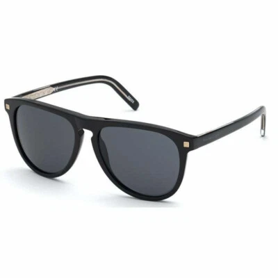 Authentic ERMENEGILDO ZEGNA EZ0171 02C Matte Black Mens Sunglasses - 56 mm (6-9) - Image 1 of 4