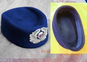 DDR - MDI  Damen Mütze "Kaffebohne "DR ReichsbahnPolizei  Filz KAPPE ,Marineblau - Bild 1 von 2