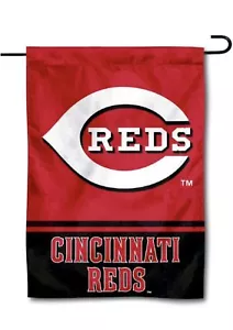 MLB Cincinatti Reds Garden Flag Double Sided MLB Reds Premium Yard Flag - Picture 1 of 1
