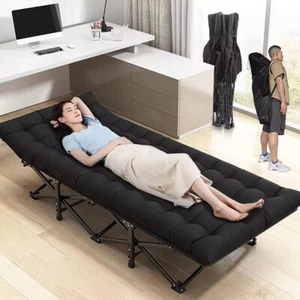 190cm Feldbett Campingbett Bett LiegeGästebett Klappbett Faltbett Liege Matratze - Bild 1 von 18