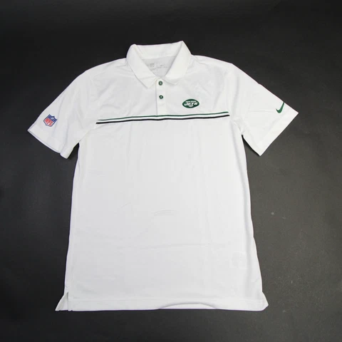 New York Jets Nike NFL On Field Apparel Polo Men's White Used Cover
