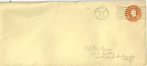 Papelería postal de Estados Unidos: 18 de agosto de 1932, 6c. naranja entero U530, 1er día cancelación - Imagen 1 de 1