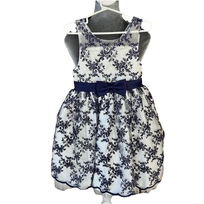 Vestido formal floral blanco marino American Princess concurso vacaciones talla 6x/7 Foto 1 de 4