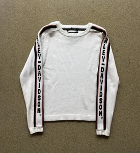 Vintage Y2K Harley Davidson Women’s Cream Knit Sweater Size M - Picture 1 of 4