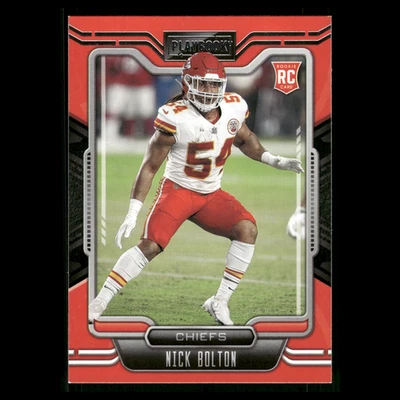 Nick Bolton Rookie #165 2021 Panini Playbook Kansas City Chiefs Football Card - Image 1 of 3