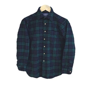 Vintage Pendleton flannel t shirt youth boys medium authentic black watch tartan - Picture 1 of 6