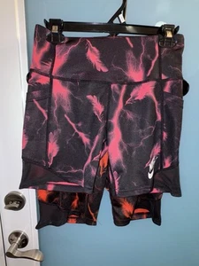 2 pack, NWOT girls size S electric tie dye Nike biker shorts! - Picture 1 of 4
