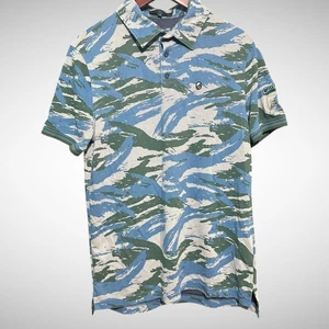Extracurricular Shirt Mens Medium Short Sleeve Blue Camo Caddy Hack Golf Painter - Picture 1 of 10