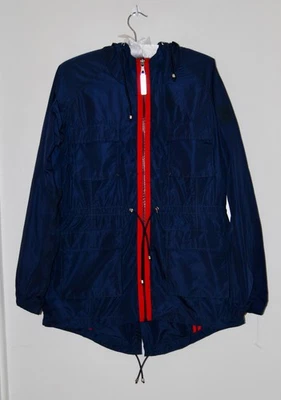 Usado en Excelente Condición Sperry Top-Sider Para Mujer Ligero Azul Marino LS Chaqueta de Lluvia con Capucha talla M Foto 1 de 4