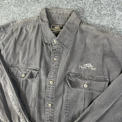 Team Realtree Signature Collection Mens L Faded Black Cotton Hunting Vintage - Image 1 of 4