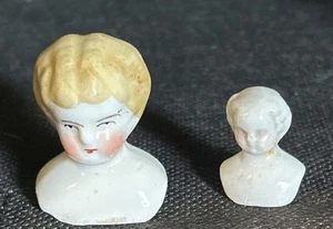 Nachlassfund - 2 alte Sammlerstücke Porzellan Puppenköpfe BL - Bild 1 von 5
