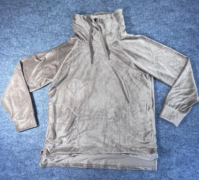 Isaac Mizrahi Live! Sudadera Pullover Soho Terciopelo Acanalado Beige Top Talla M Suave Foto 1 de 4