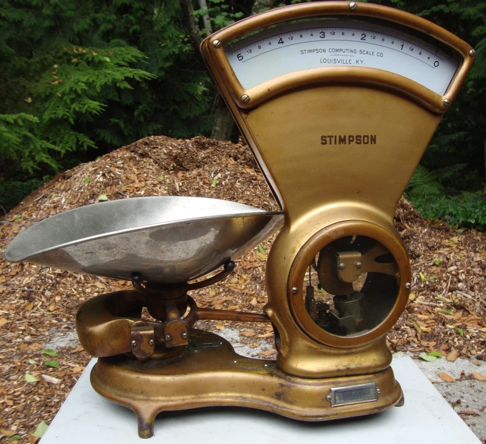 Antique Stimpson 5 lb Computing Scale Patent 1907-1909 - Image 1 of 4