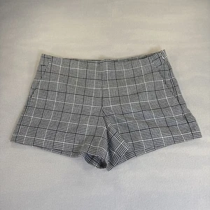 Loft Shorts Size 14 Women White Black Design Pockets High Waist Cotton Blend NWT - Picture 1 of 7