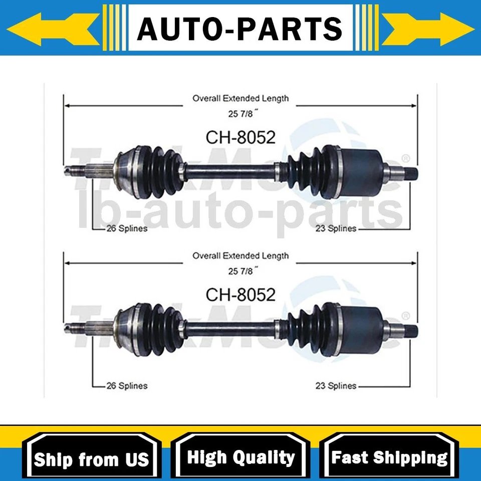 For Chrysler E Class 1984 2x CV Joint Axle Shaft Front - Image 1 of 3